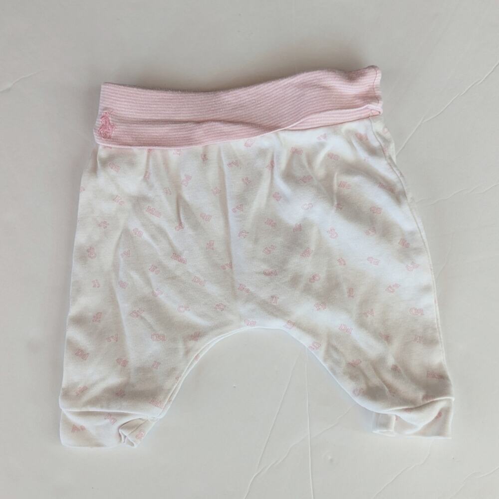 Ralph Lauren Pants 3m Pink Logo Preppy Basic